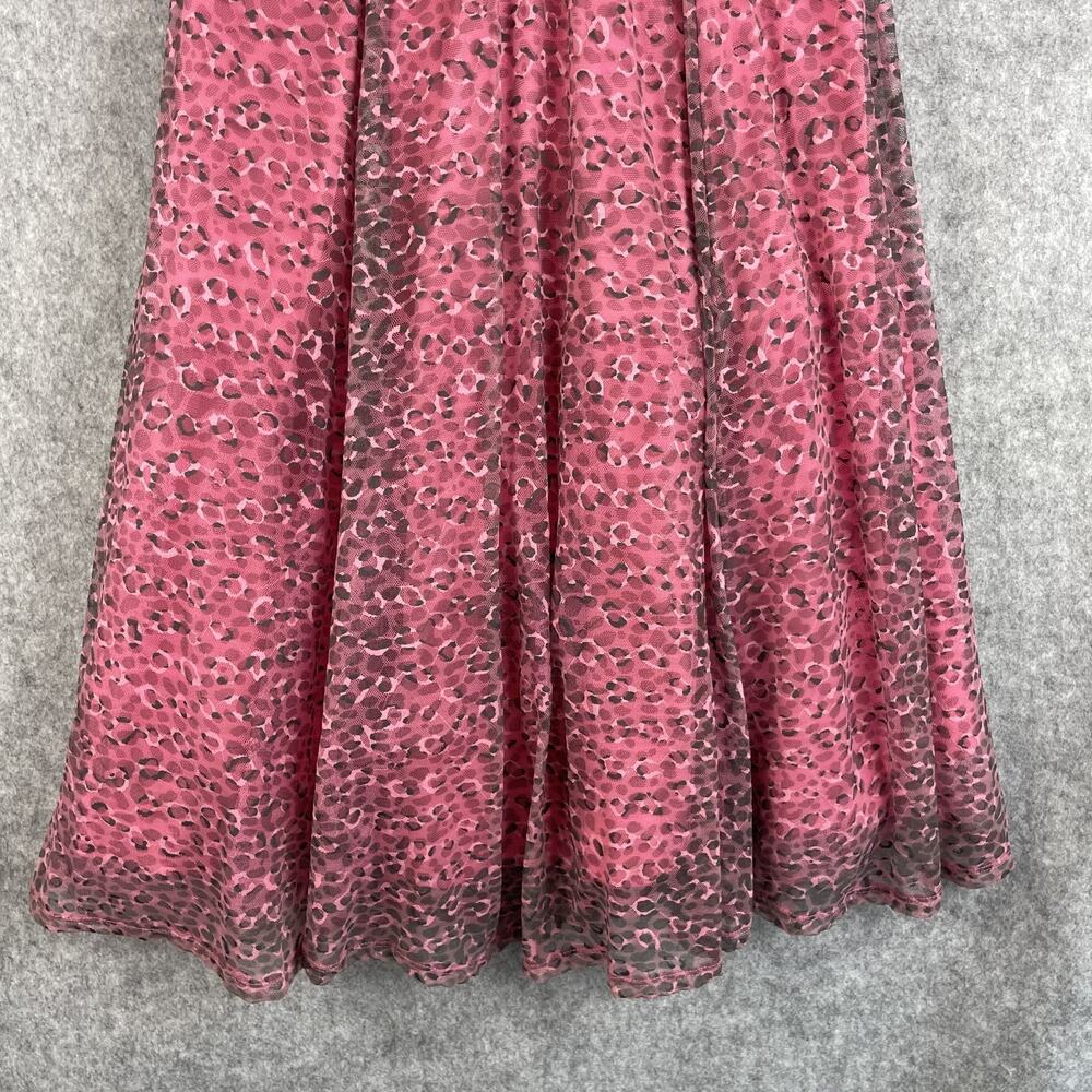 Torrid Betsey Johnson Skater Dress Womens 12‎ Black Pink Mesh Tulle Leopard NEW - Picture 3 of 16